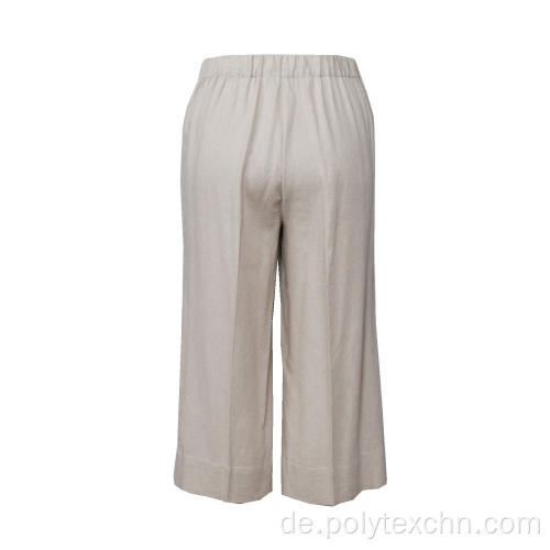 Baumwoll-Leinenhose Loose Casual Solid Color